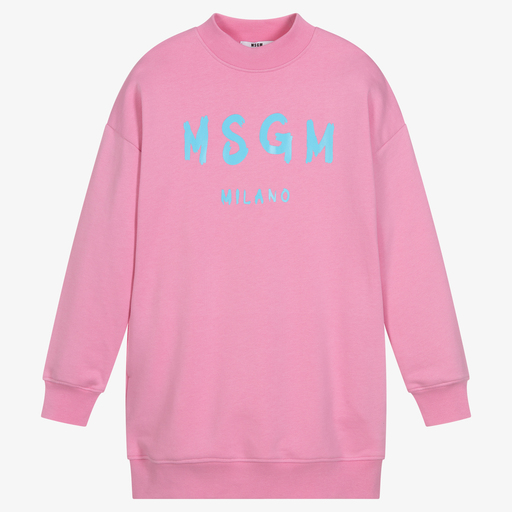 MSGM-Розовое платье-свитшот для девочек | Childrensalon Outlet