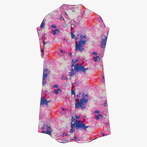 MSGM-Teen Girls Pink Tie-Dye Dress | Childrensalon Outlet