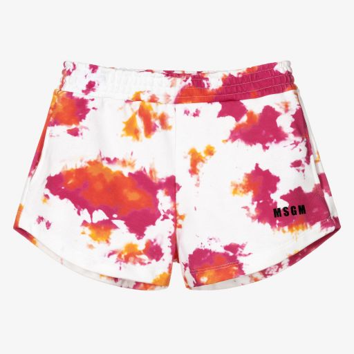 MSGM-Teen Girls Pink Tie-Dye Shorts | Childrensalon Outlet