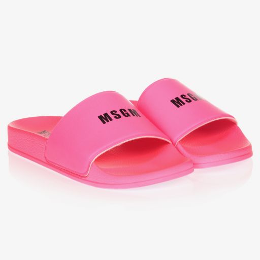 MSGM-Teen Pink Logo Sliders | Childrensalon Outlet