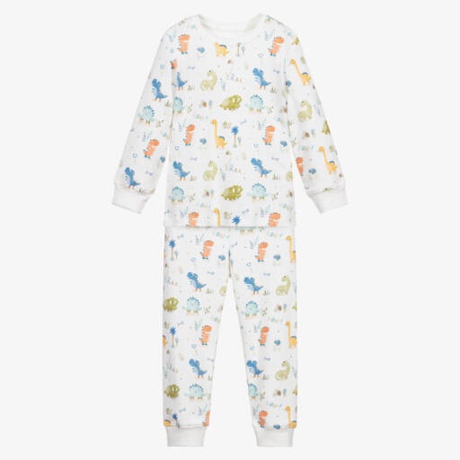 My Little Pie-Boys White Dinosaur Pyjamas | Childrensalon Outlet