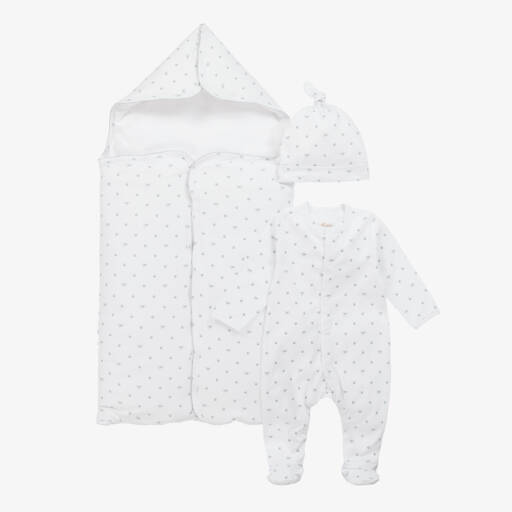My Little Pie-Boys White Supima Babysuit Set | Childrensalon Outlet