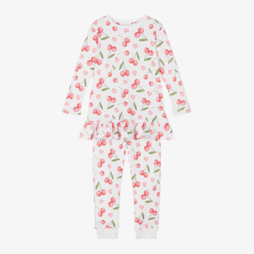 My Little Pie-Girls Ivory Cherry Cotton Pyjama Set | Childrensalon Outlet