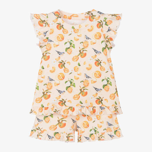 My Little Pie-Girls Orange Cotton Citrus Short Pyjamas | Childrensalon Outlet