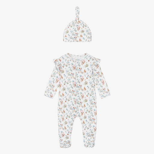 My Little Pie-Girls White Supima Cotton April Babysuit Set  | Childrensalon Outlet
