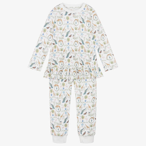 My Little Pie-Girls White Supima Cotton Bohemian Pyjamas | Childrensalon Outlet