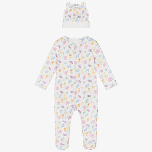 My Little Pie-Girls White Supima Cotton Rainbow Babysuit Set | Childrensalon Outlet