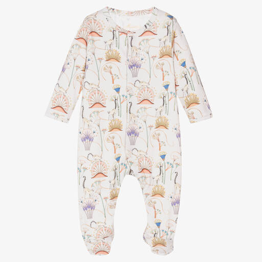 My Little Pie-Grey Cotton Lemur Babygrow | Childrensalon Outlet