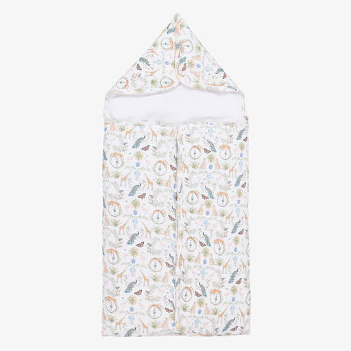 My Little Pie-White Animal Print Baby Nest (85cm) | Childrensalon Outlet