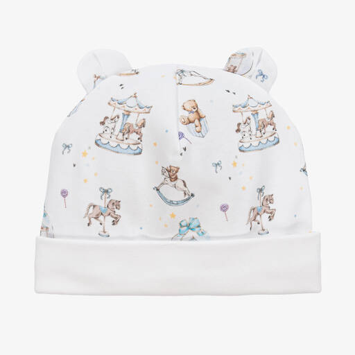 My Little Pie-White & Blue Supima Cotton Present Hat | Childrensalon Outlet