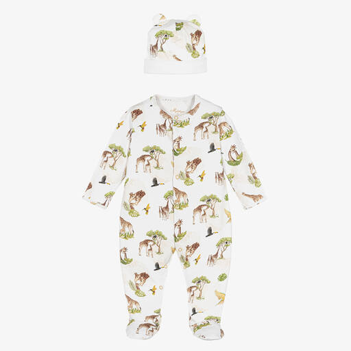 My Little Pie-White Supima Cotton Kenya Babygrow Set | Childrensalon Outlet