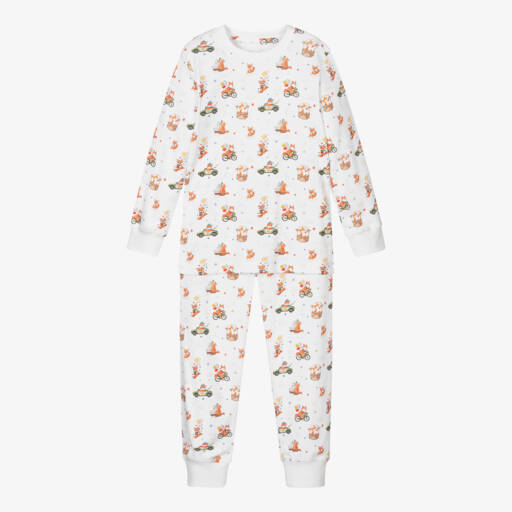 My Little Pie-White Supima Cotton Pyjamas | Childrensalon Outlet