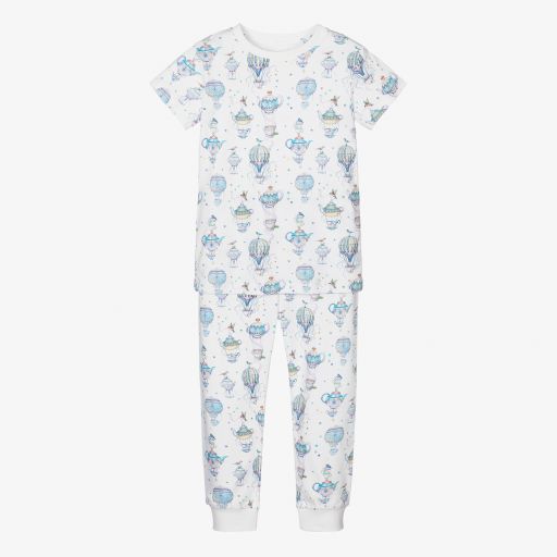 My Little Pie-White Supima Cotton Pyjamas | Childrensalon Outlet