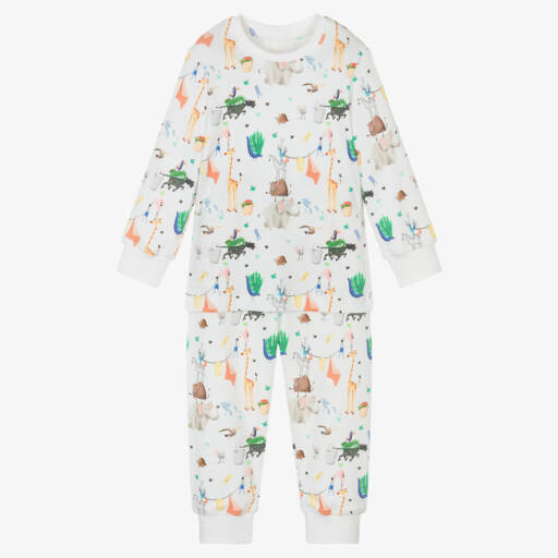 My Little Pie-Younger Boys Ivory Cotton Pyjamas | Childrensalon Outlet