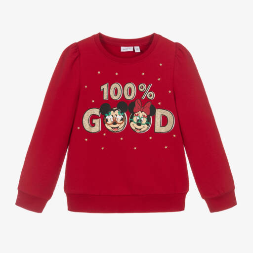 NAME IT-Girls Red Long Sleeve Disney Top | Childrensalon Outlet