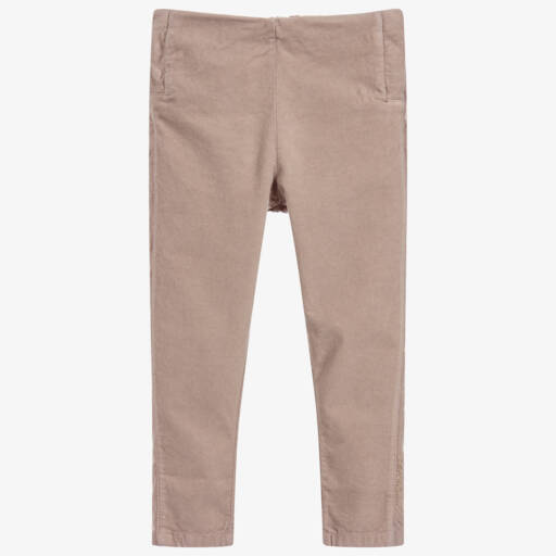 Nanán-Girls Beige Cotton Trousers | Childrensalon Outlet