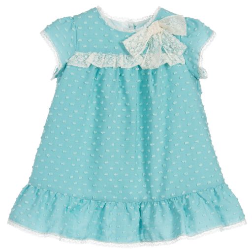 Nanos-Blue Polycotton Dress Set | Childrensalon Outlet