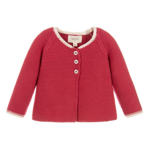 Nanos-Pink Cotton Cardigan | Childrensalon Outlet