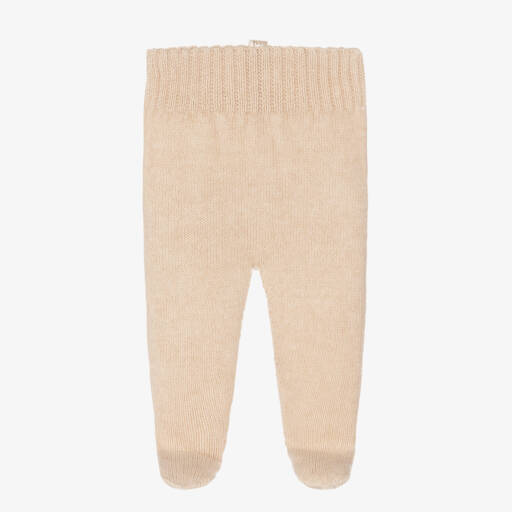 NaturaPura-Beige Organic Cotton Baby Leggings | Childrensalon Outlet
