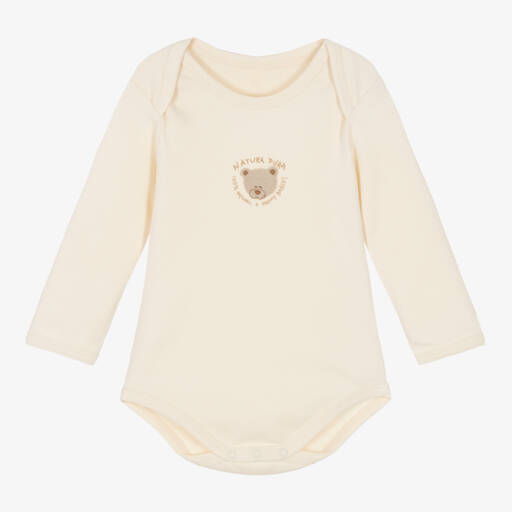 NaturaPura-Ivory Organic Cotton Baby Bodysuit | Childrensalon Outlet