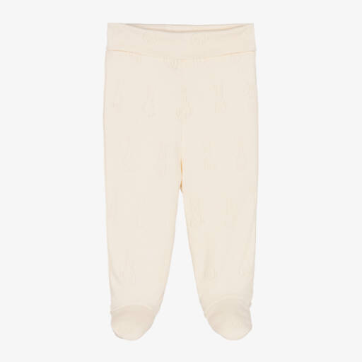 NaturaPura-Ivory Organic Cotton Bunny Baby Trousers | Childrensalon Outlet