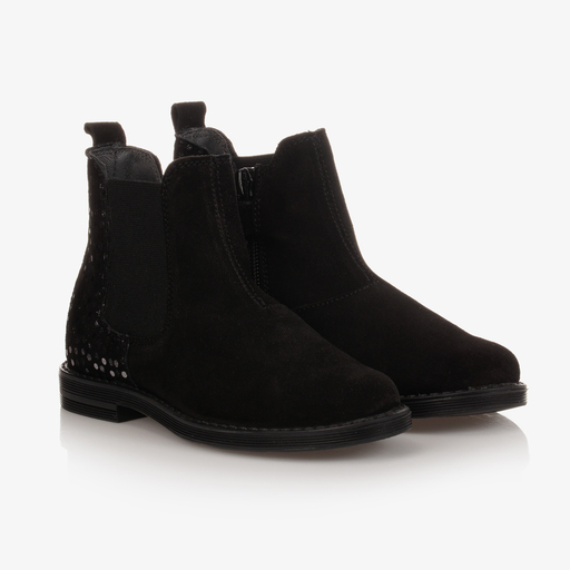 Naturino-Black Leather Ankle Boots | Childrensalon Outlet