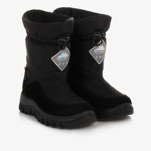 Naturino-Boys Black Waterproof Snow Boots | Childrensalon Outlet