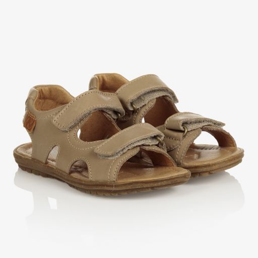 Naturino-Boys Brown Leather Sandals | Childrensalon Outlet