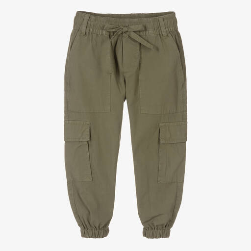 Naturino-Boys Green Cotton Trousers | Childrensalon Outlet