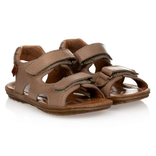 Naturino-Brown Leather Sandals | Childrensalon Outlet