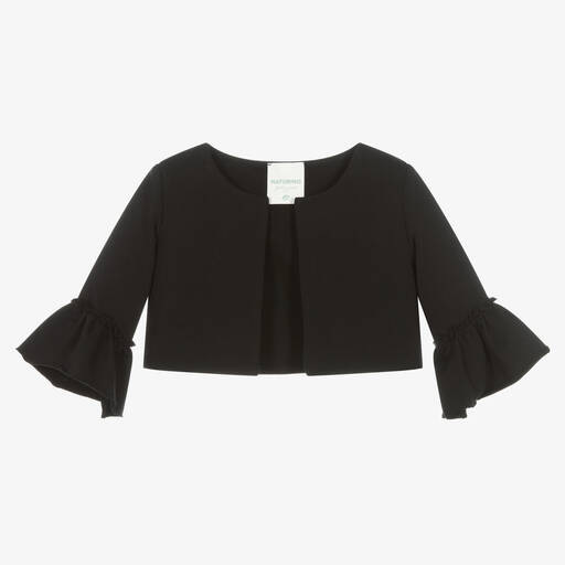 Naturino-Girls Black Cotton Jersey Cardigan | Childrensalon Outlet