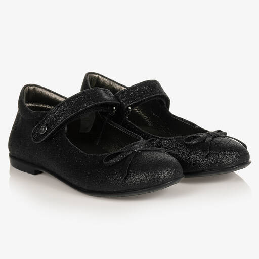 Naturino-Girls Black Glitter Pumps | Childrensalon Outlet