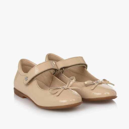 Naturino-Girls Ivory Patent Leather Pumps | Childrensalon Outlet