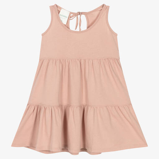 Naturino-Girls Pink Cotton Dress | Childrensalon Outlet