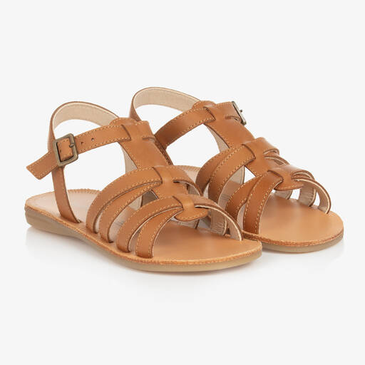 Naturino-Tan Brown Leather Sandals | Childrensalon Outlet