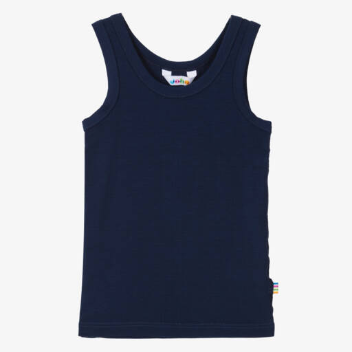 Joha-Navy Blue Organic Bamboo Vest | Childrensalon Outlet