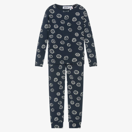 Molo-Улыбчивые синие пижамы из органического хлопка | Childrensalon Outlet