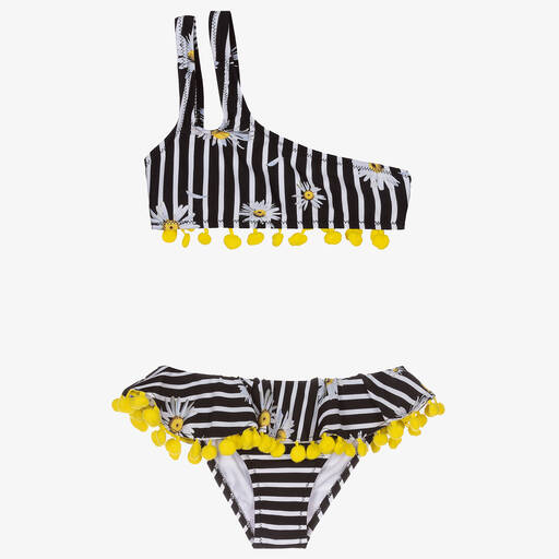 Nessi Byrd-Black Striped Bikini (UV50) | Childrensalon Outlet