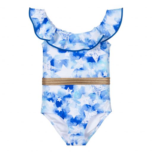 Nessi Byrd-Blue Star Swimsuit (UV50) | Childrensalon Outlet