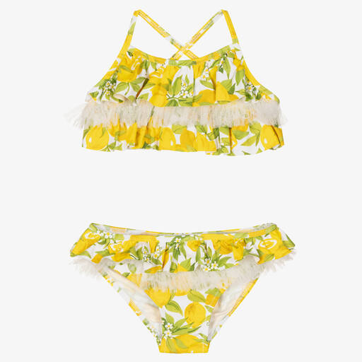 Nessi Byrd-Girls Lemon Ruffle Bikini (UV50) | Childrensalon Outlet