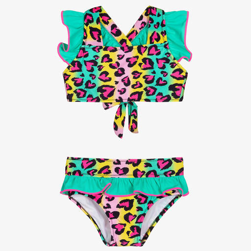 Nessi Byrd-Bikini vert et rose (UV 50) | Childrensalon Outlet