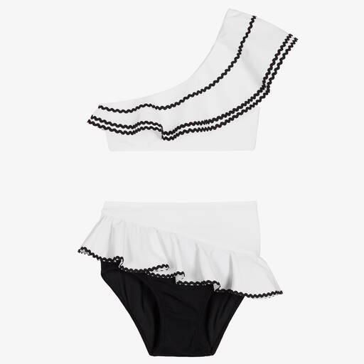 Nessi Byrd-Bikini blanc et noir (UV50) | Childrensalon Outlet
