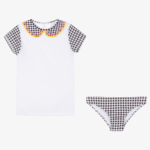 Nessi Byrd-White Top & Pants Set (UV50) | Childrensalon Outlet