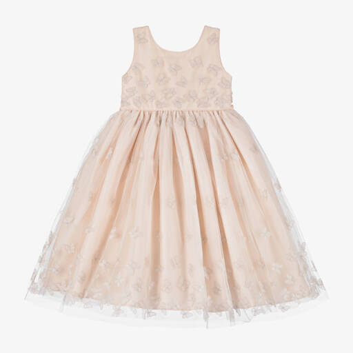 Nicki Macfarlane-Girls Pale Pink Butterfly Gown | Childrensalon Outlet