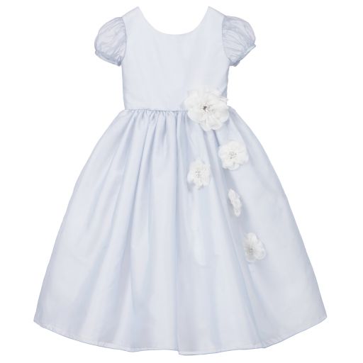 Nicki Macfarlane-Pale Blue Silk Organza Dress | Childrensalon Outlet