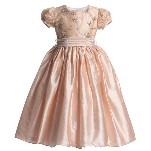 Nicki Macfarlane-Peach Pink Silk Dress | Childrensalon Outlet