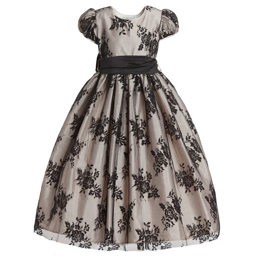 Nicki Macfarlane-Pink & Black Lace Dress | Childrensalon Outlet