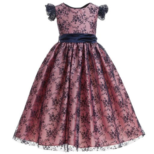 Nicki Macfarlane-Pink & Blue Lace Dress | Childrensalon Outlet