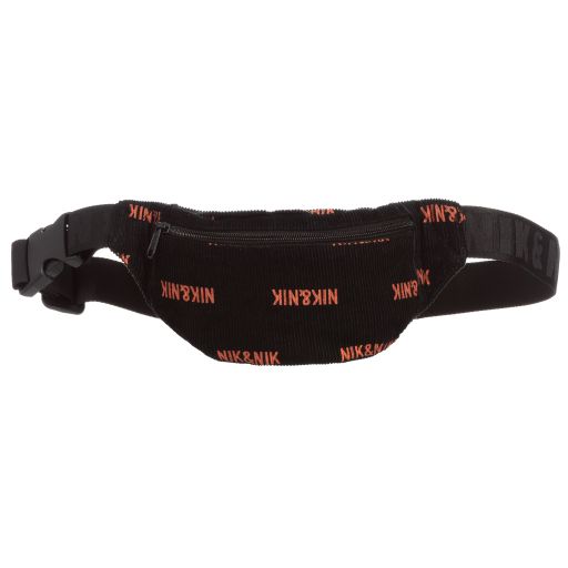 NIK&NIK-Black Corduroy Belt Bag (24cm) | Childrensalon Outlet