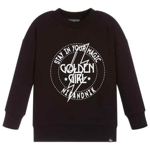 NIK&NIK-Black Cotton Sweatshirt | Childrensalon Outlet